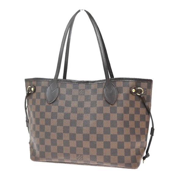LOUIS VUITTON Neverfull PM Shoulder Tote Bag Damier Leather Brown N51109 17YH427 - Picture 1 of 16